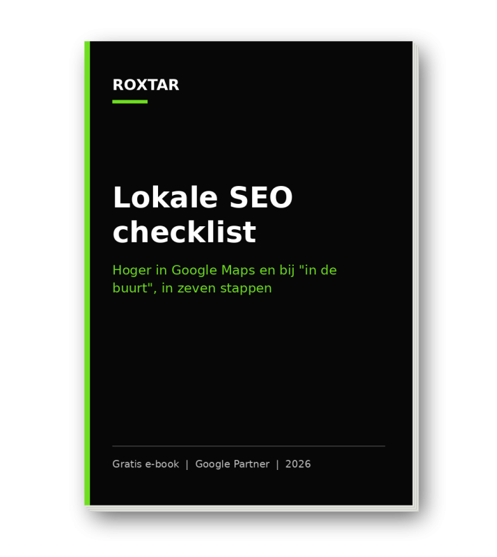 Cover van het e-book Lokale SEO checklist van ROXTAR