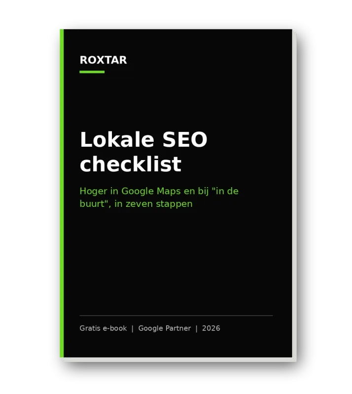Cover van het e-book Lokale SEO checklist van ROXTAR